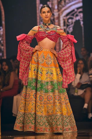 The Royaleum Sequin Embroidered Lehenga & Blouse Set 