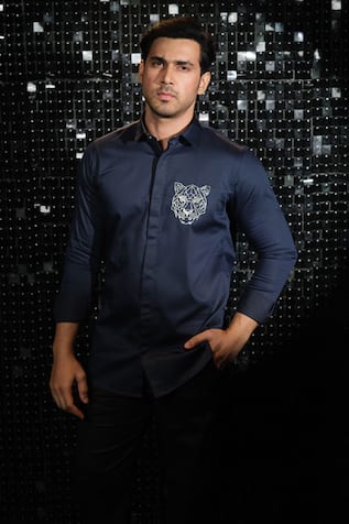 Sanjana Reddy Designs Tiger Motif Shirt 