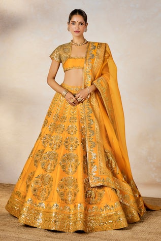 Masaba Motichur Sonmukhi Motif Embroidered Bridal Lehenga Set 