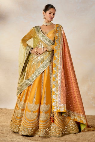 Masaba Imarti Raj Pankh Motif Embroidered Bridal Lehenga Set 