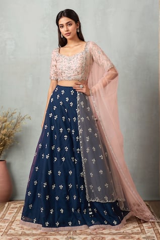 Alaya Advani Hand Embroidered Lehenga Blouse Set 