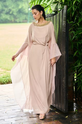 Ohaila Khan Niloufar Pearl Neckline Embellished Kaftan 