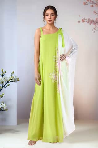 Samyukta Singhania Ombre Hand Embroidered Dress 