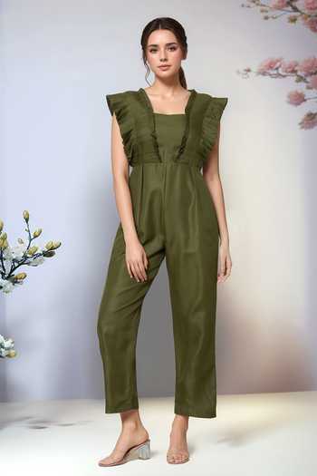 Naintara Bajaj Palm Spring Pleat Detailed Jumpsuit 