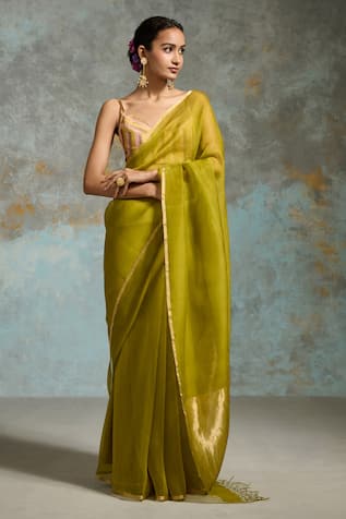 Dressfolk Plain Handloom Chanderi Saree 