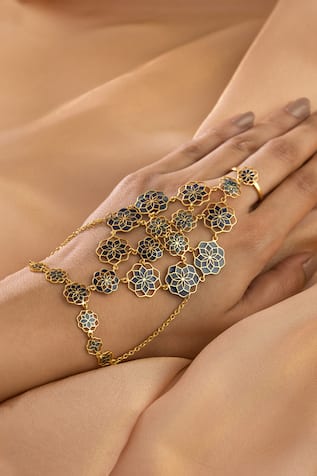 Bahar Enamelled Haathphool 