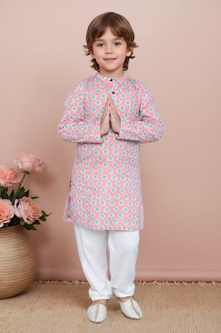 Arihant Rai Sinha Floral Print Kurta With Pyjama 