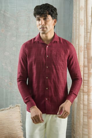 Arihant Rai Sinha Full Sleeve Checkered Pattern Shirt 