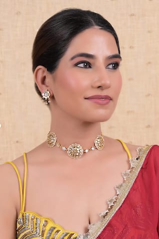 Shlok Jewels Kundan Floret Choker Set 