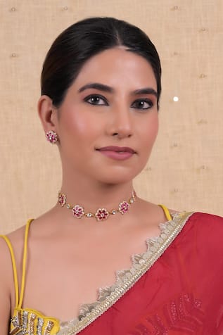 Shlok Jewels Kundan Gemstone Choker Set 