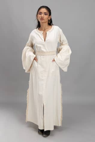 Lavina Sippy Maxi Dress With Braided Belt 