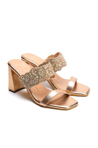 Cutdana Blossom Block Heels 