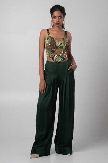 Advait Sequin Embellished Corset Top & Trouser Set 