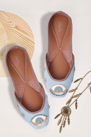Embroidered Nazar Blocker Mules 