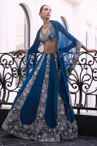 Charu and Vasundhara Farah Embroidered Lehenga Set 