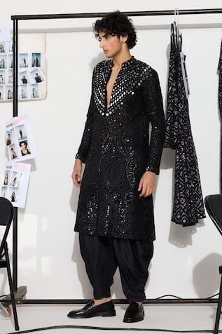 Twenty Nine Mirror Embroidered Kurta & Dhoti Pant Set 