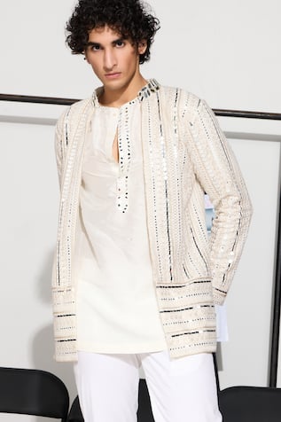Twenty Nine Mirror Embroidered Bandhgala Jacket 