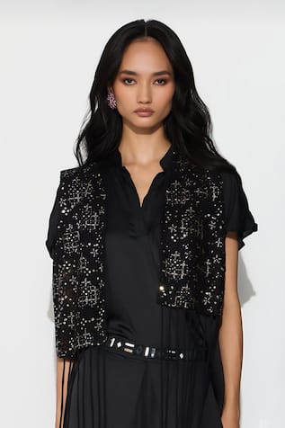 Twenty Nine Black Twill Collared Solid Shirt 