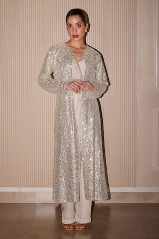 Twenty Nine Mirror Embroidered Long Jacket 