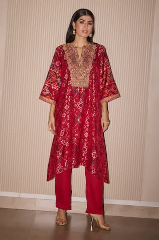 Twenty Nine Patola Kurta With Cigarette Pant 