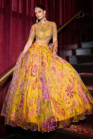 Mahima Mahajan Gulshan Print & Embellished Lehenga Set 