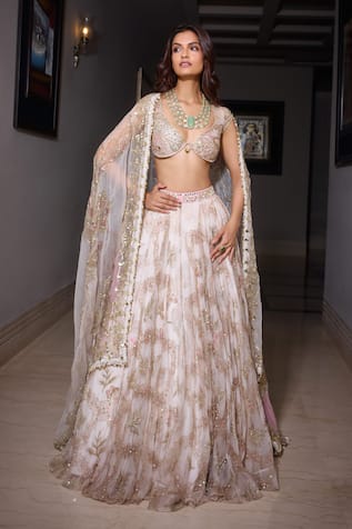 Mahima Mahajan Flora Bloom Embroidered Lehenga Set 