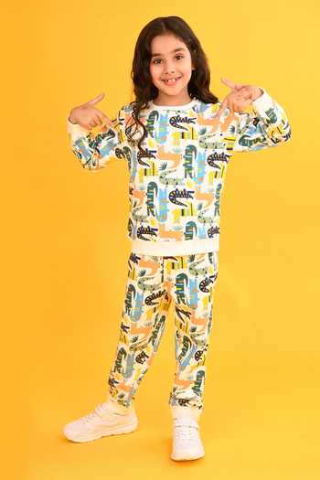 Anthrilo Dinosaur Print Fleece Set 