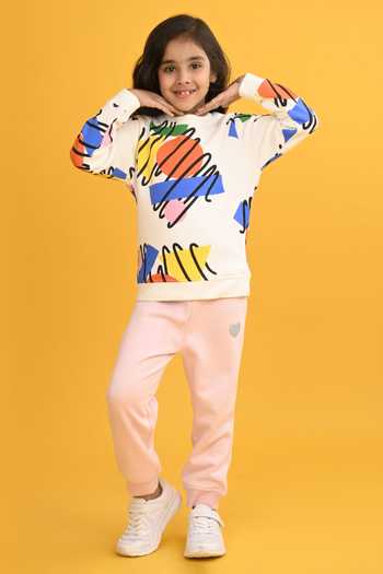 Anthrilo Shape Print Sweatshirt & Joggers Set 