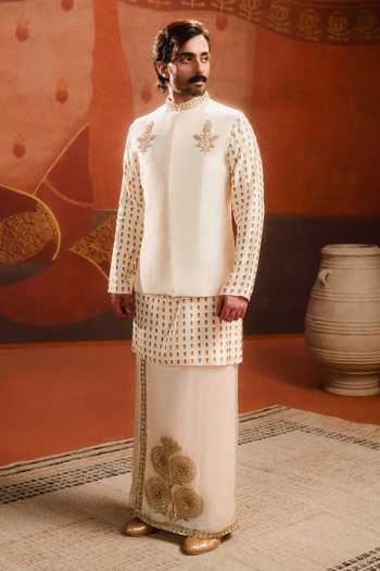 Masaba Ivory Kalakand Embroidered Bundi Kurta Set 
