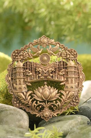 Cosa Nostraa Heritage Lotus City Carved Brooch 