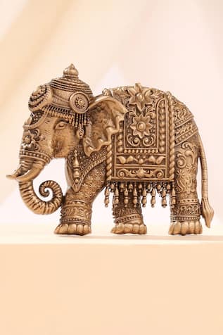 Cosa Nostraa Heritage Elephant Carved Brooch 