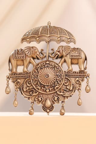 Cosa Nostraa Antique Elephant Motif Brooch 