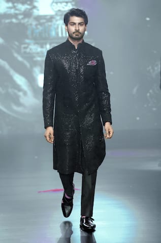 Rabani & Rakha Sequin Embroidered Sherwani With Pant 