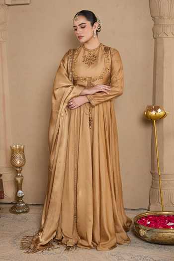 House Of Karmah Floral Motif Angarkha Set 