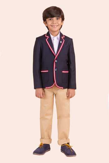 Partykles Navy Blue Tape Lined Blazer 