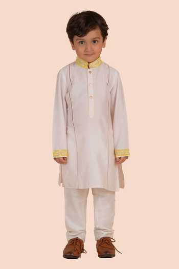 Partykles Heart Vine Embroidered Kurta Set 
