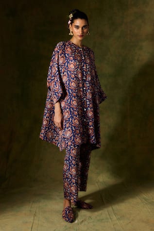 Jodi Floral Handblock Print Kurta Set 