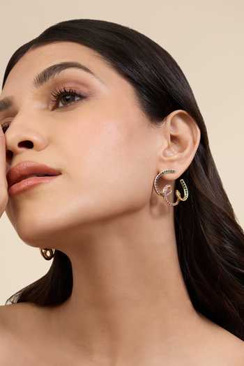 Isharya Cubic Zirconia Multi Color Studs 
