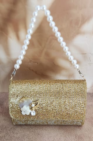 Adwita Bags & Jewels Embellished Cut Dana Handbag 