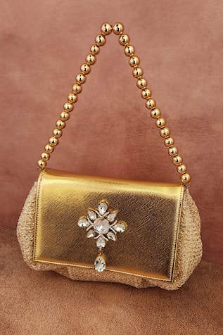 Adwita Bags & Jewels Crystal Embellished Handbag 