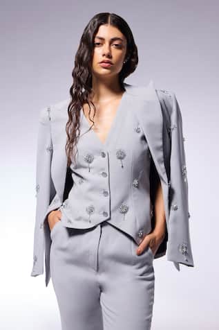 Cilvr Cutdana Flora Embroidered Waistcoat 