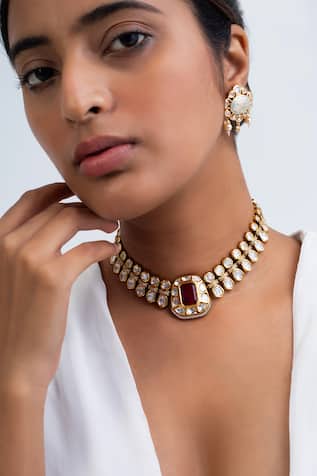 Antique Gold Plated Choker Set 