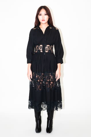 Leh Studios Salem Lace Panelled Dress 