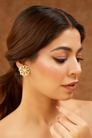 Mila Moissanite Polki Studs 