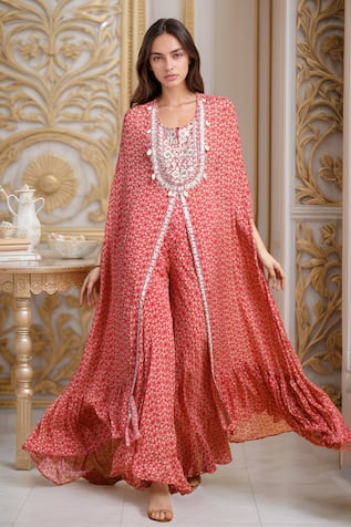 Samyukta Singhania Printed Kaftan & Pant Set 