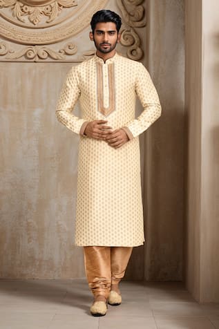 Flower Woven Kurta Set 