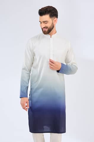 Ombre Band Collar Kurta 