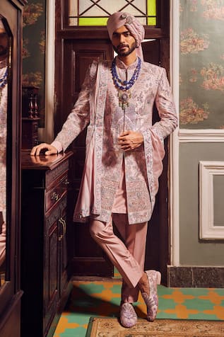 Embroidered Sherwani & Kurta Set 
