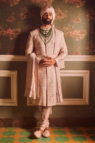 Asuka Zari Embroidered Sherwani With Kurta Set 