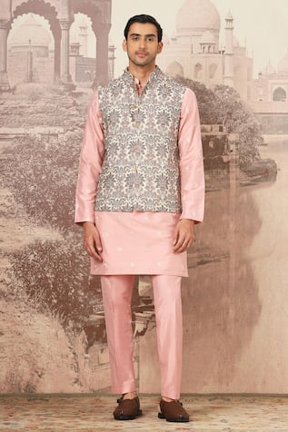 Asuka Orchid Rose Embroidered Bundi Set 